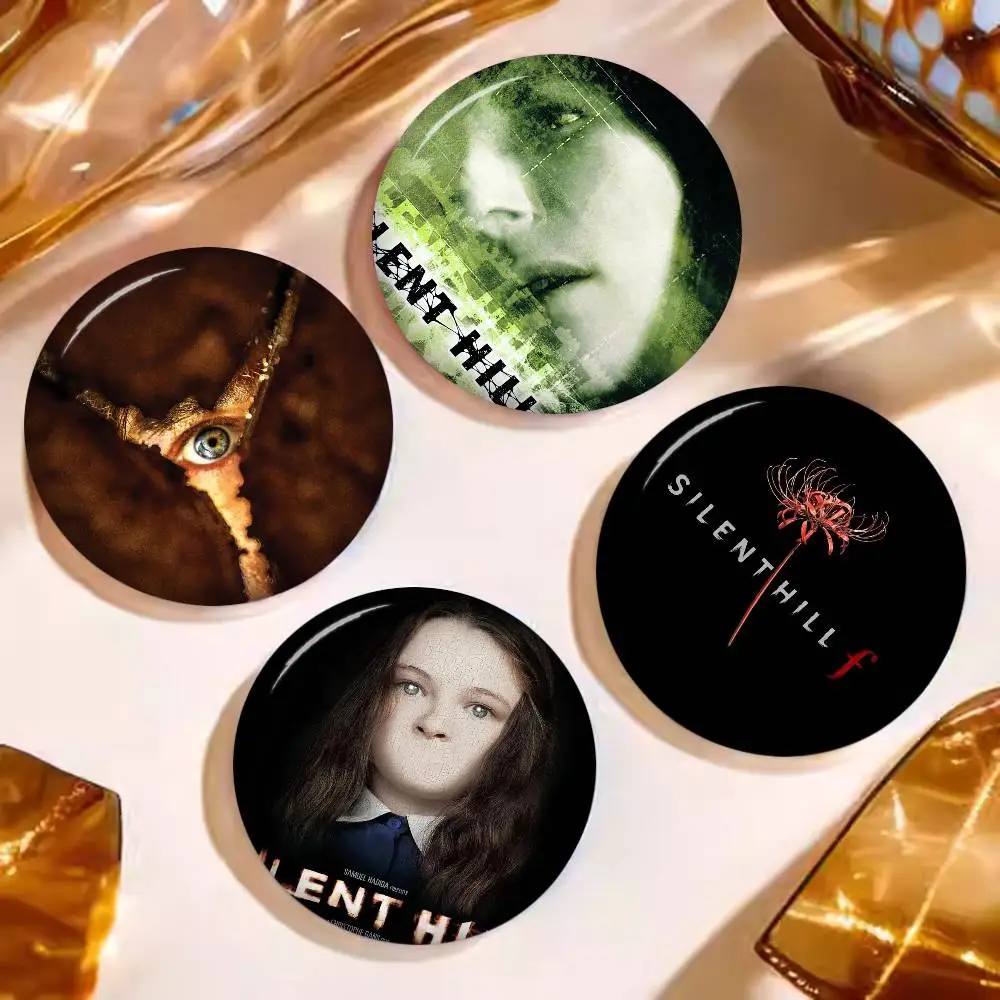 S-Silent-Hill Haunting-Ominous 58mm Cute Series Pins Funny Badge Interesting Cartoon Animals Brooches Backpack Clothes Gift