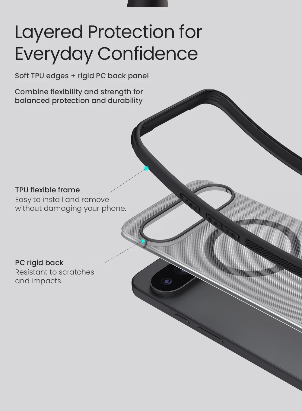 Nillkin für Google Pixel 11 Pro XL Pixel 10 Pro XL Pixel 9 Pro Matte Magnetische Handyhülle Anti-Fingerabdruck Stoßfeste Rückabdeckung – Detail 4