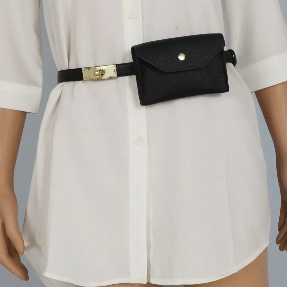 Women's PU Leather Belt Kelly Decorative Belt for Coats Skirts Pants Dresses Waist Bag Neutral Minimalist Style Fastening Buckle