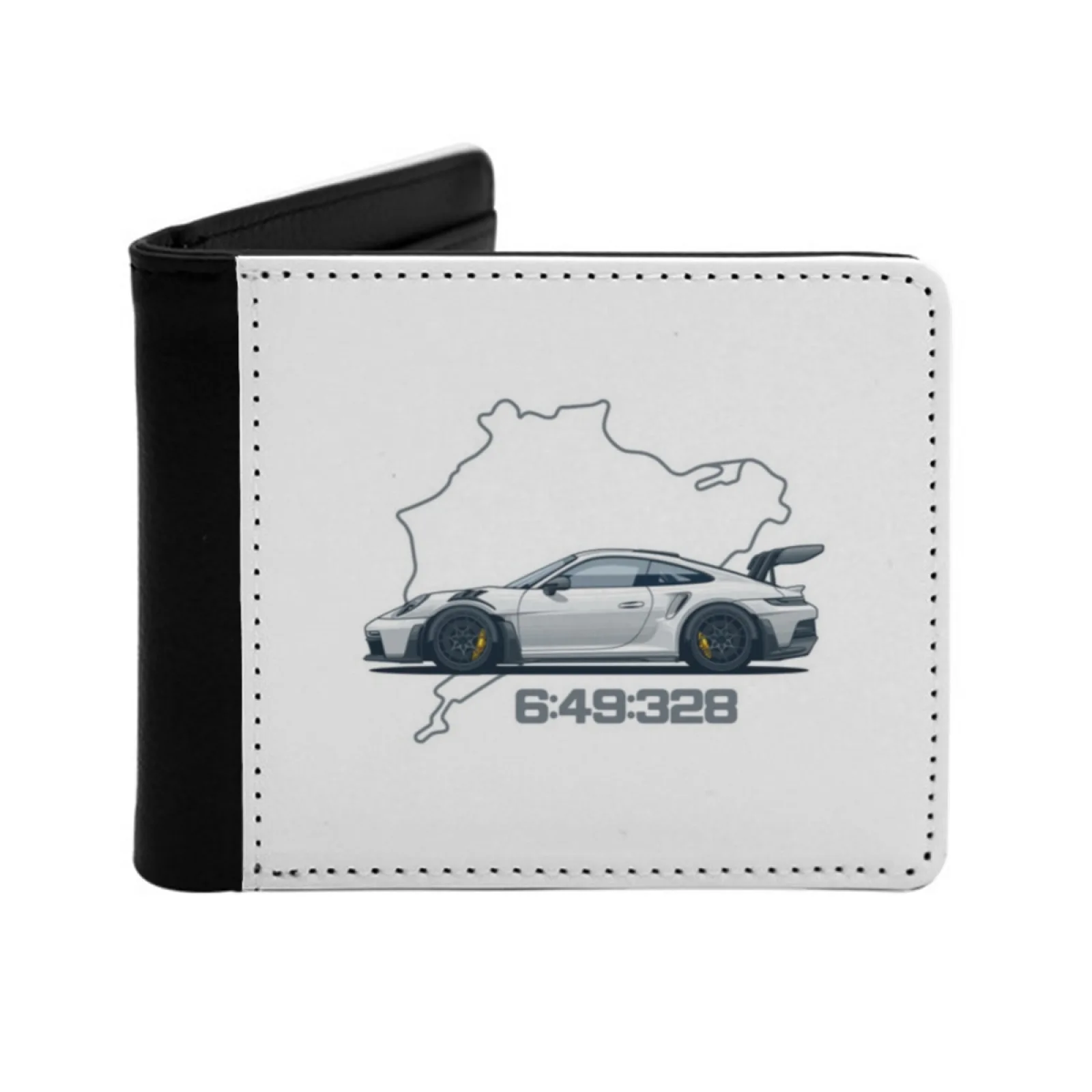 

Мужские кошельки 992 GT3 Rs Nordschleife, мужской кошелек, короткий кошелек, складной двойной персонализированный кошелек, автомобиль, автомобиль, Германия