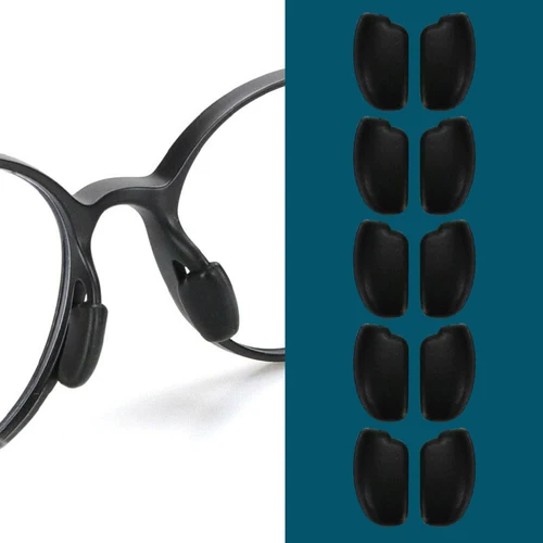 Almohadillas de silicona antideslizantes para la nariz, accesorios para gafas, Marco para gafas, 5 pares