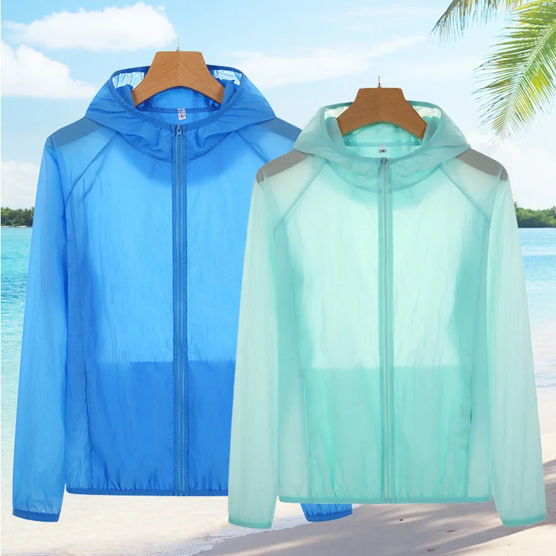 Ultralight Sunscreen Clothing Elastic Breathable Sun Protection Fishing Clothes Outdoor Quick-drying Rain Jacket Thin Coat XA56G