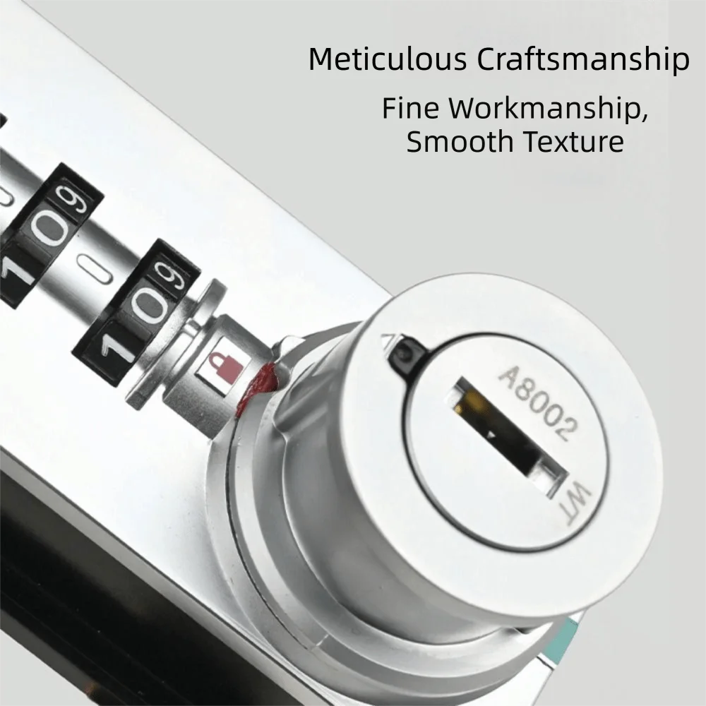 Zinc Alloy Combination Cabinet Lock Automatic Reset 4-Digit Number Security Lockset Emergency Key Drawer Lock 4-Digit Code Lock