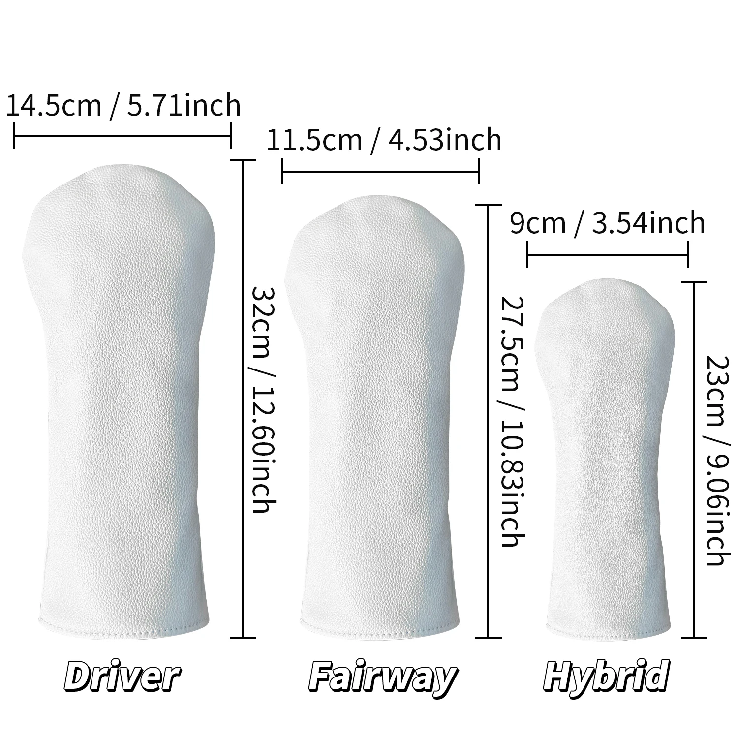 Blank Design Style Golf Club Covers for 1pc/4pcs Driver, Fairway, Hybrids - Head Covers for Golf Clubs image 6