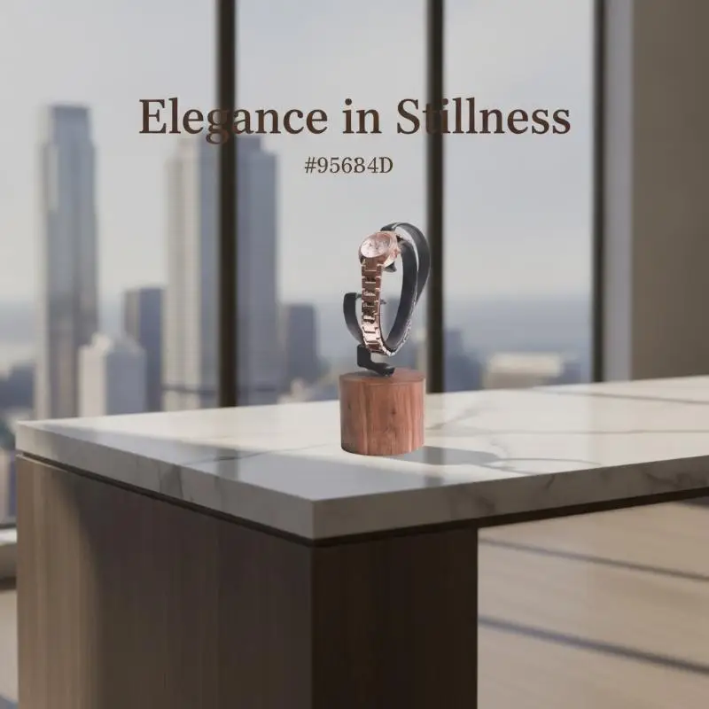 1PCS Wooden C-Shaped Watch Holder Jewelry Organizer Display Stand For Bracelet Ring Earring Watch Display Solidwood Watch Stand