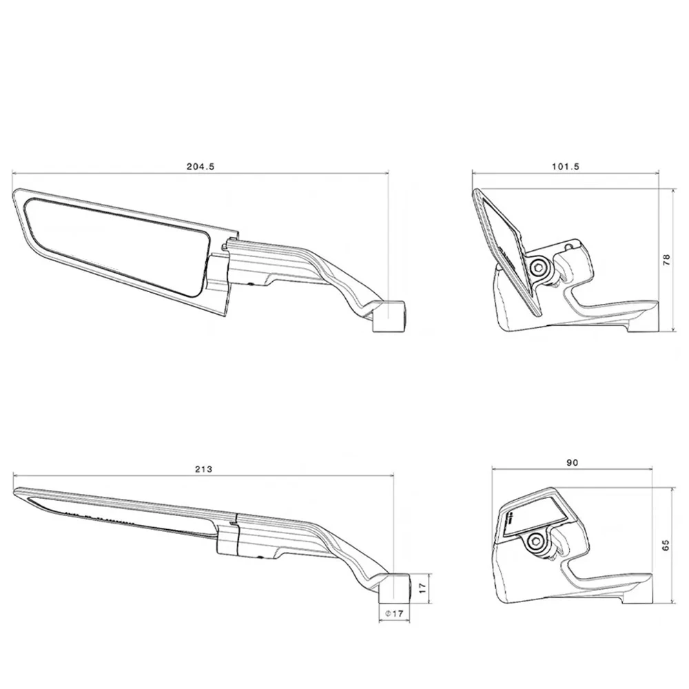 For HUSQVARNA Vitpilen 701 Vitpilen 401 Invisible Mirror Winglet Rearview Mirror  Accessories Motorcycle Rearview Mirror