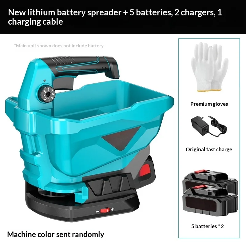 Zaadstrooier, gazonstrooier, meststrooier, accu-aangedreven meststrooier, korrelstrooier 21v, meststrooier, zaadstrooier, automatische meststrooier met batterij.