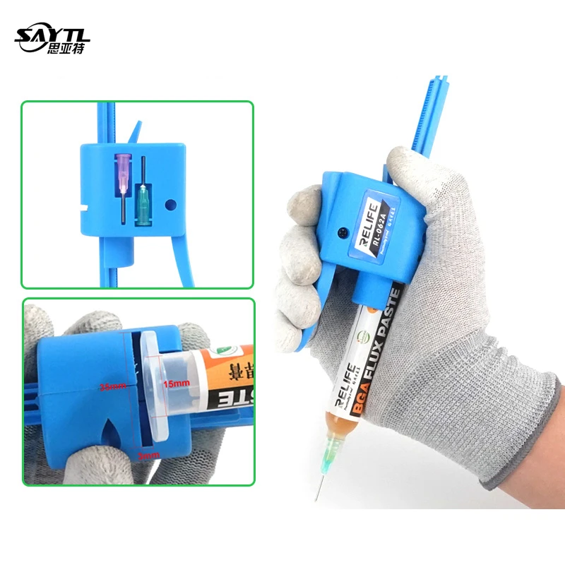 

10CC Solder Paste Extruder Glue Gun Welding Oil Green Oil Booster Propulsion Tool UV PCB paint Booster Rod Soldering Accessories