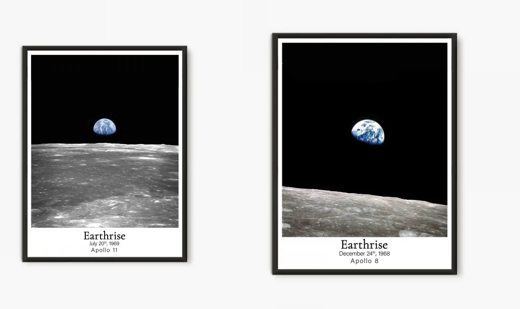 Nasa Vintage Prints Earthrise Photo Apollo 8 Apollo 11 Space Canvas Painting Kids Room Living Room Bedroom Decoration