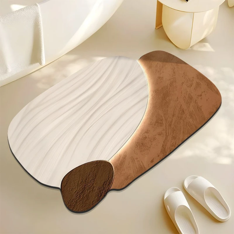 الحمام ماصة الكلمة حصيرة المرحاض الباب الأوساخ مقاومة السجاد الحمام دياتومي الأرض المضادة للانزلاق التجفيف السريع القدم حصيرة #3