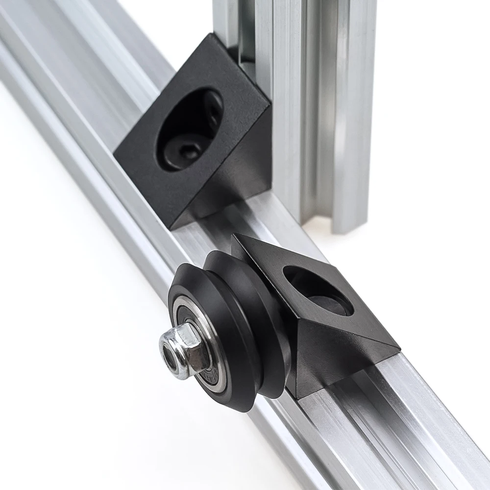 Weiyi 4 Stück/Set V-Nut-Winkelverbinder 90-Grad-Winkelhalterung 20*20mm für V-Nut/C-Beam Aluminium-Extrusionsprofile – Detail 4