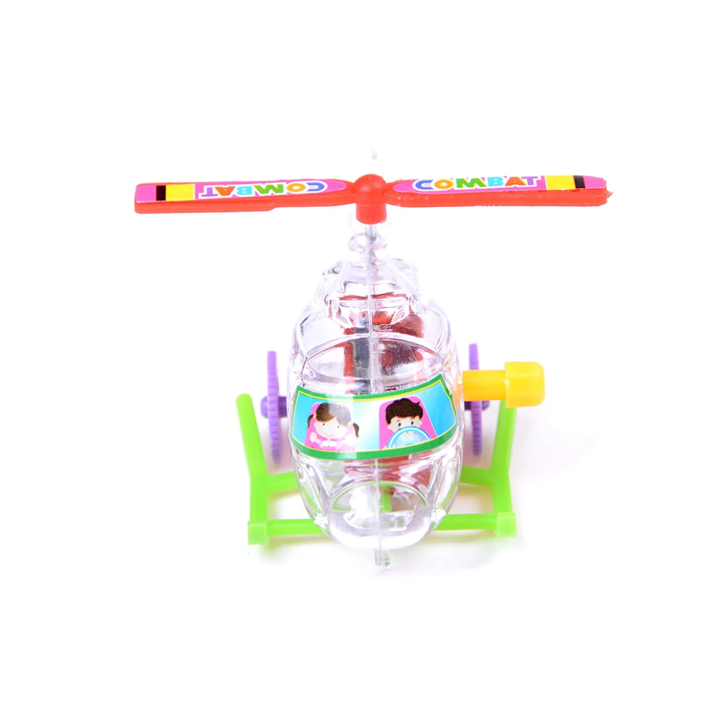 Baby Lustige Flugzeug Spielzeug Umwelt Materialien Bunte Somersault Lauf Clockwork Transparent Flugzeug Wind Up Spielzeug