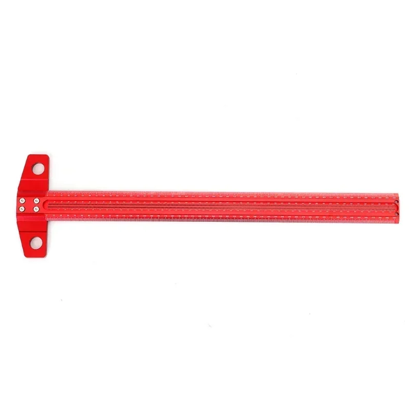Woodworking Scribe 400mm T-type Square Ruler Hole Scribing ruler Drawing Marking Gauge Crossed-out Measuring Carpenter Tools