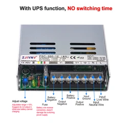 充電、スイッチング電源用の無停電電源装置、最大入力、110 v、220v ac、出力12v、24v dc、充電用PSC-350、350w