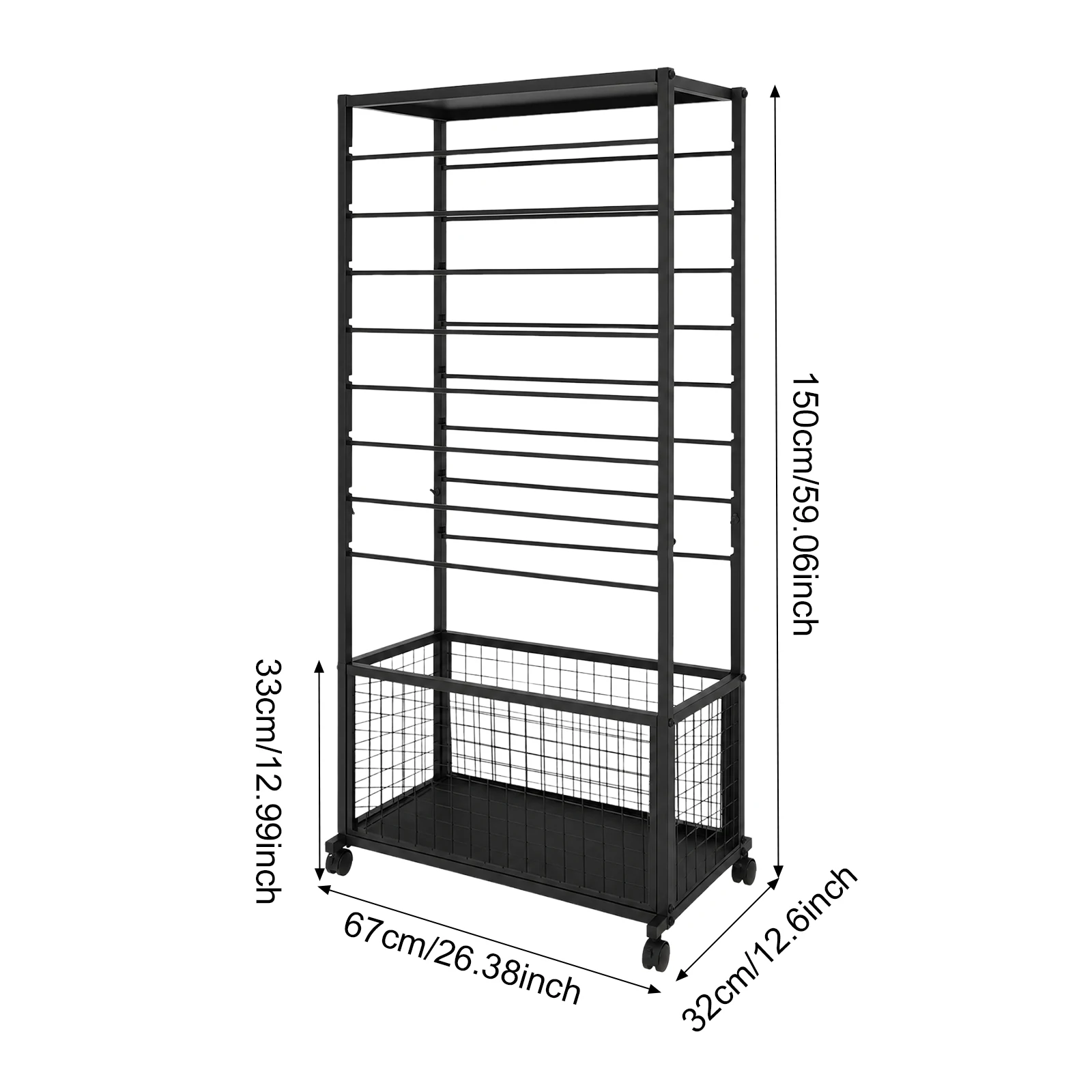 Freestanding Retail Counter Display Rack Ribbon Holder 16 Double Sided Layers Iron Storage Organizer for Retail Display