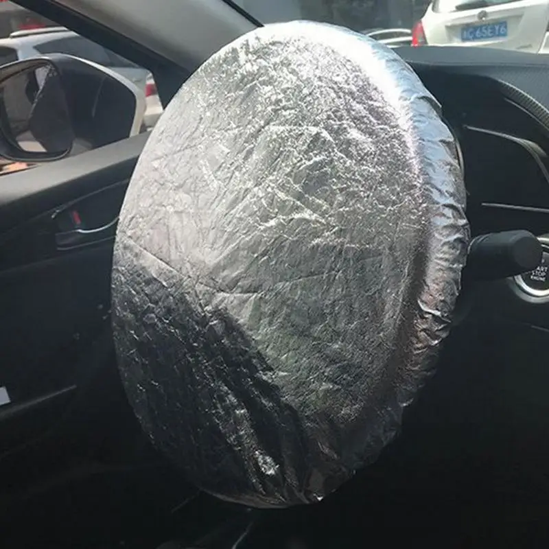 Universal Car Sun Shade Cover Steering Wheel Sun Block Steering Wheel Sunshade Resist UV Heat Insulation Sunscreen Insulation