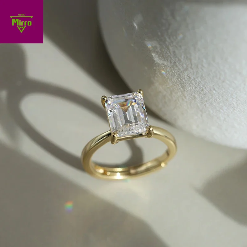 

Кольцо с муассанитом 1-4 карата для женщин, подарок, стерлинговое серебро 925 пробы, пасьянс, обручальное кольцо на палец, ювелирные украшения с GRA