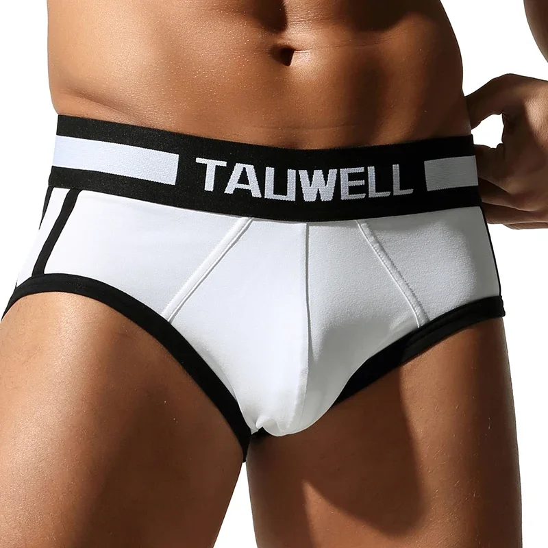 

Contasting Color Bulge Briefs for Men Sexy U Convex Pouch Underwear Cotton Breathable Comfortable Sports Underpants Daily Wear