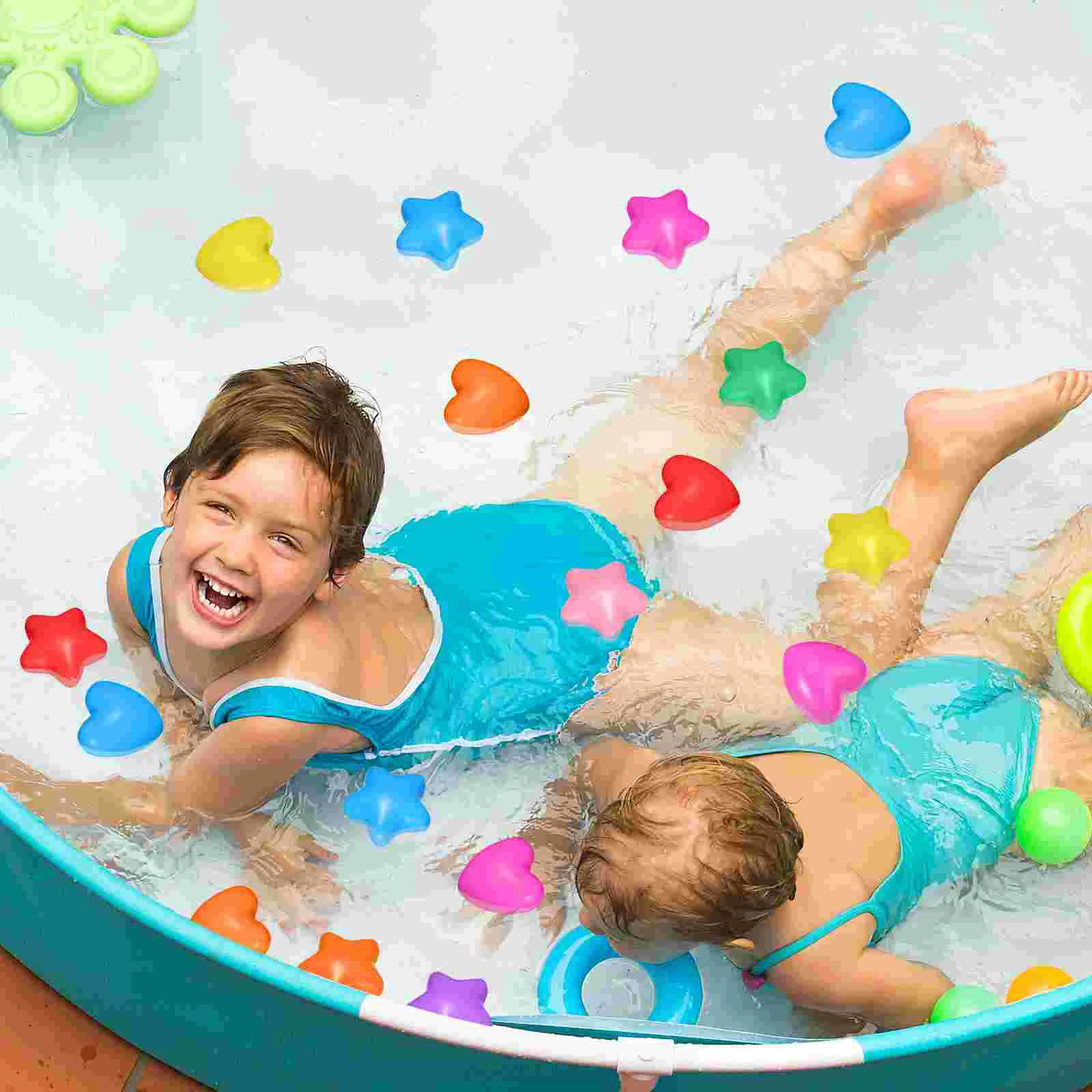 100 pezzi Ocean Ball Kids Piscina Palline a forma di cuore Gioco per giocattoli da festa Gioco educativo in plastica Divertente bambino colorato