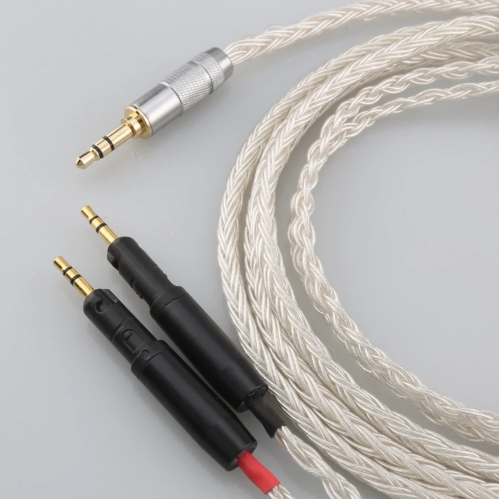 HiFi 6.5 มม.2.5 มม.XLR 4.4 มม.16 Core OCC ชุบเงินหูฟังอัพเกรดสําหรับ ATH-R70X หูฟัง