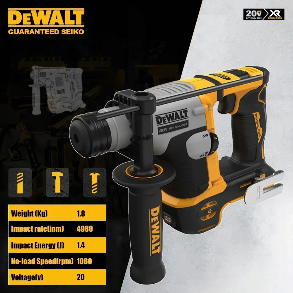 Dewalt DCH172N Cordless Rotary Hammer Drill Brushless Light Duty 1.4J 1060rpm 4980bpm Universal 20v and 18v Battery Bare Tool