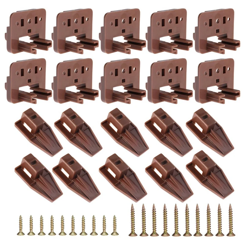 10PCS Drawer Slide Track Guide Glide For Center Mount Drawer For Dressers And For Nightstand 1 Drawer Systems