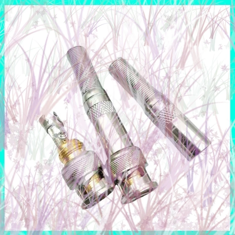 

2/5/10Ppcs BNC Male Solderless Connector Copper Pin Jack Adapter BNC Connector Monitoring Connector Analog Camera Video Cable E3