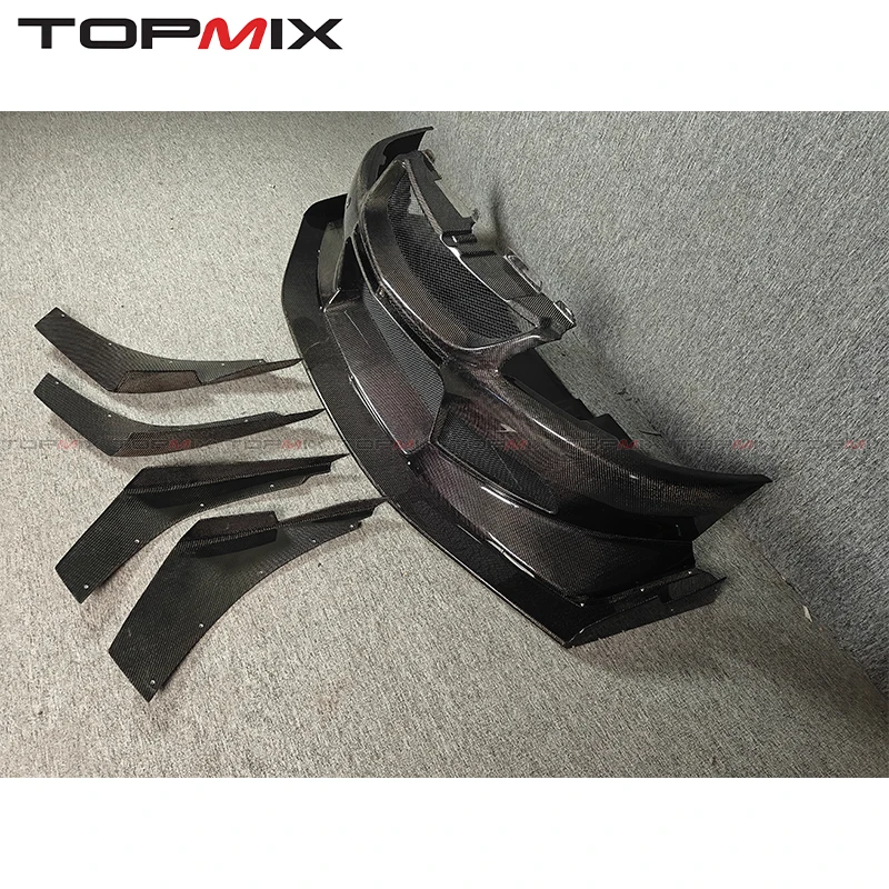 For Mitsubishi Lancer Evolution V/VI/IX VT-Style Full Carbon Fiber Front Bumper (Front Lip Air Splitter, High-Quality)