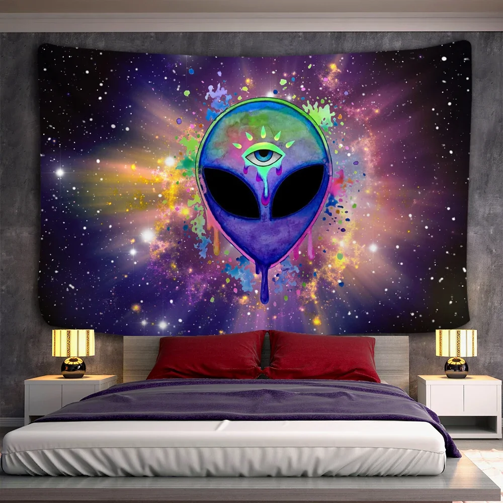 

Alien Witchcraft Tapestry Psychedelic Hippie Tapestry Wall Hanging Witchcraft Dropship Hippie Home Decor Tapestry Wall Hanging