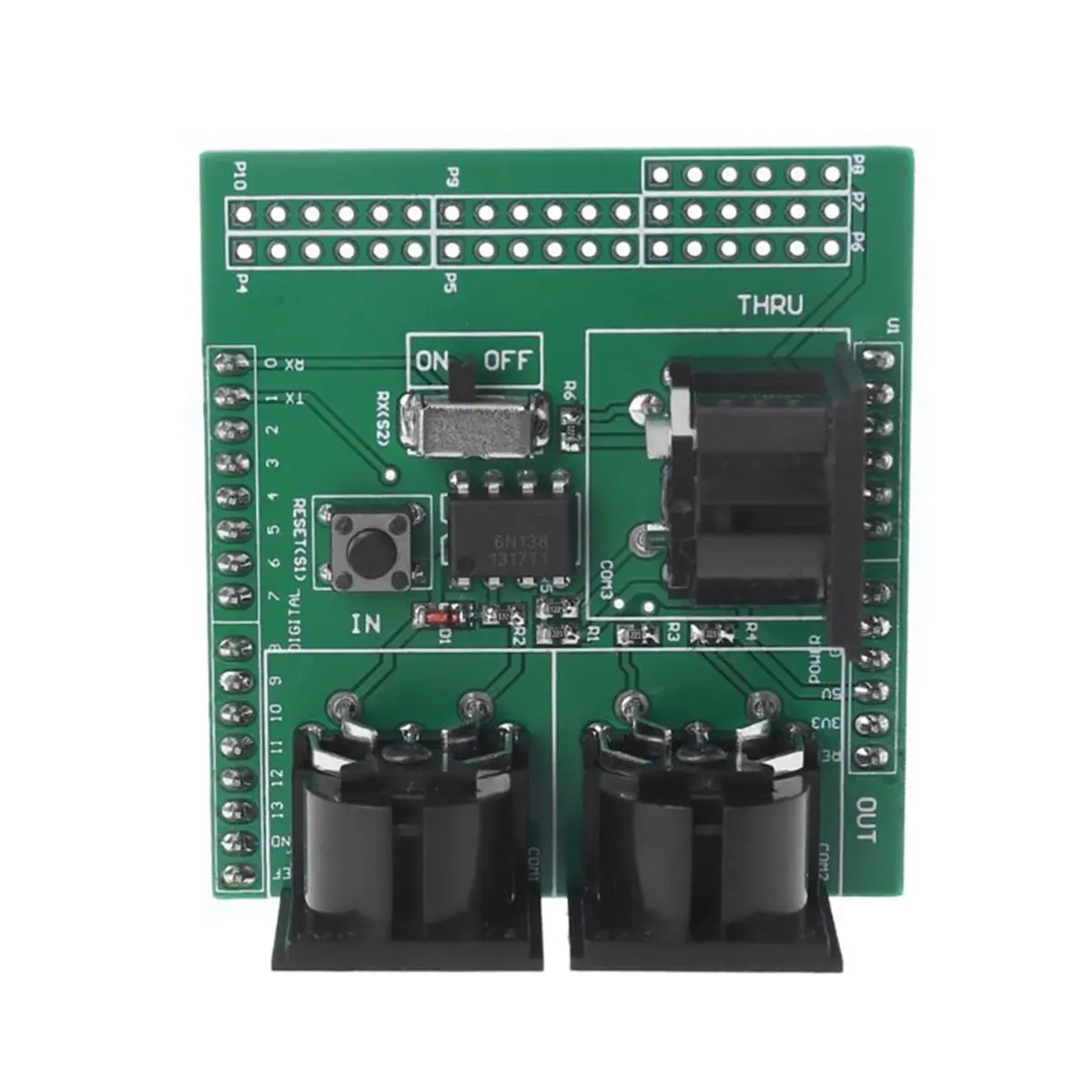 Punctual- MIDI Shield for Arduino Musical Interface Board with MIDI in/OUT/THRU Ports Ideal for Microcontroller Music Projects