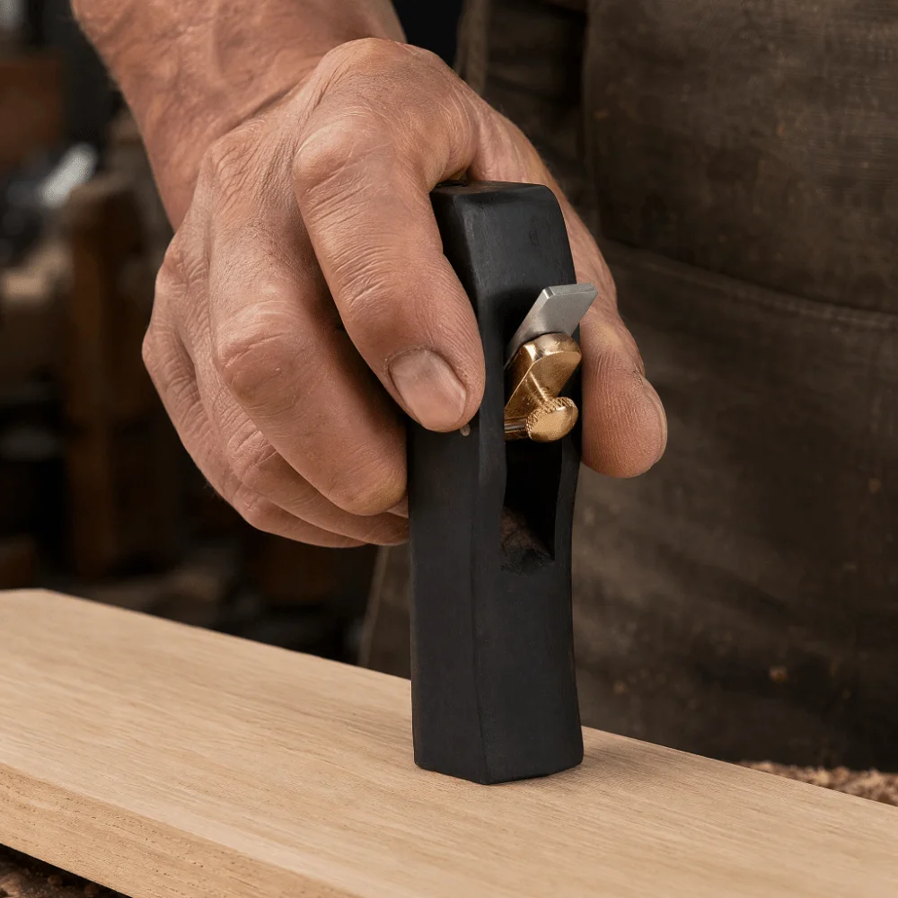 Wood Body Hand Plane Planer Flat Sole Steel Blade Woodworking Hand Plane 120mm Length Wood Planing Tool For Woodcraft