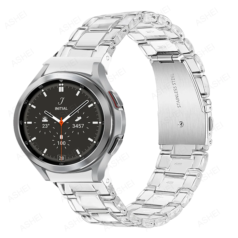 No gaps strap for samsung galaxy watch 6 4 band classic 46mm 47mm clear bracelet galaxy watch 7 6 4 5 pro 44mm 40mm no gap band