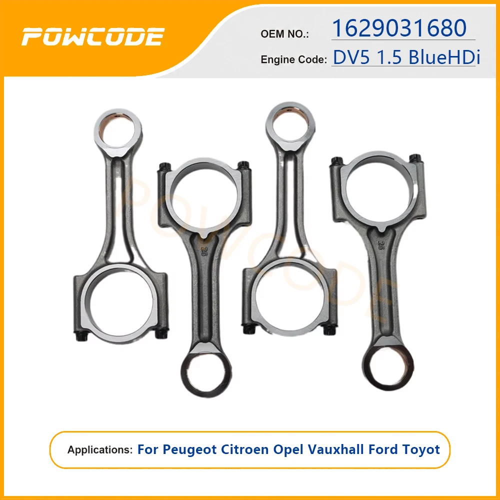 4-PCS DV5 Diesel Engine Connecting Rod Conrod For Peugeot Citroen Opel Vauxhall Ford Toyota 1.5 BlueHDi 1629031680