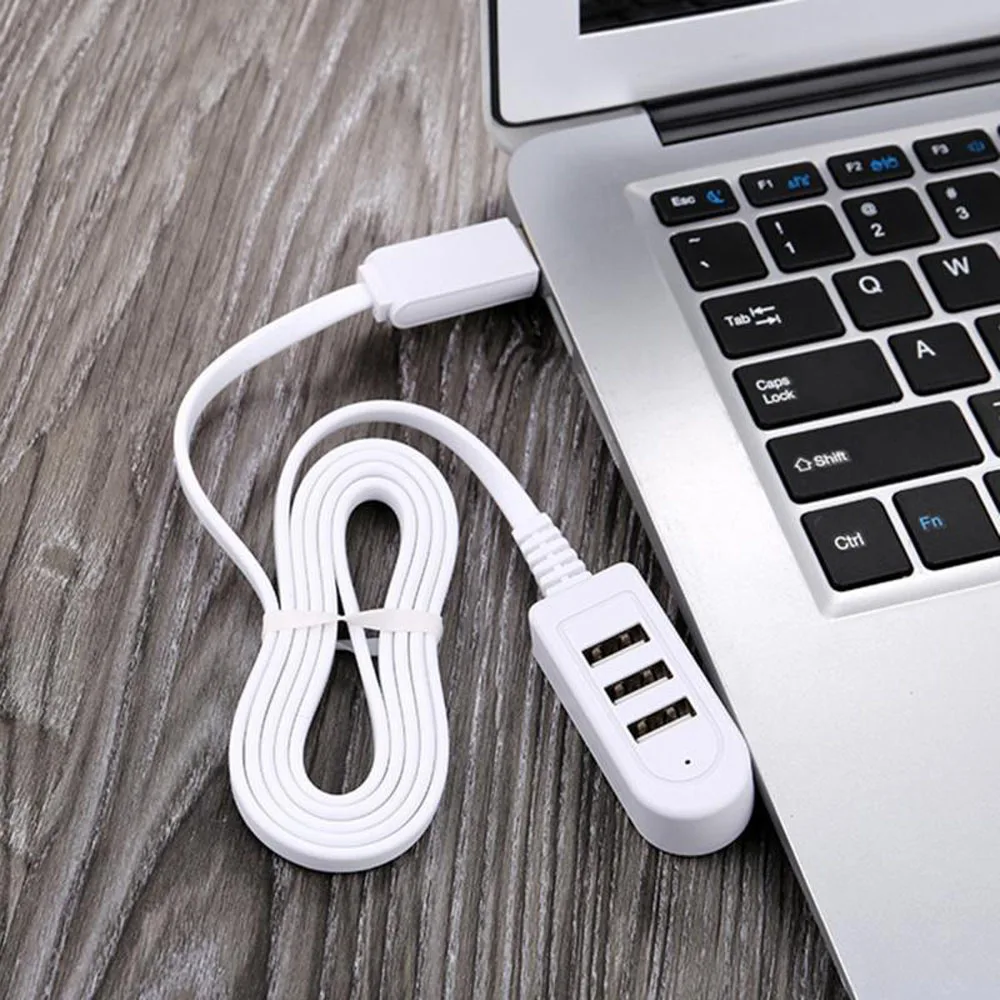 Fast Durable Expander Adapter High Speed 3 Port USB Splitter Computer Peripherals USB Hubs Multi HUB