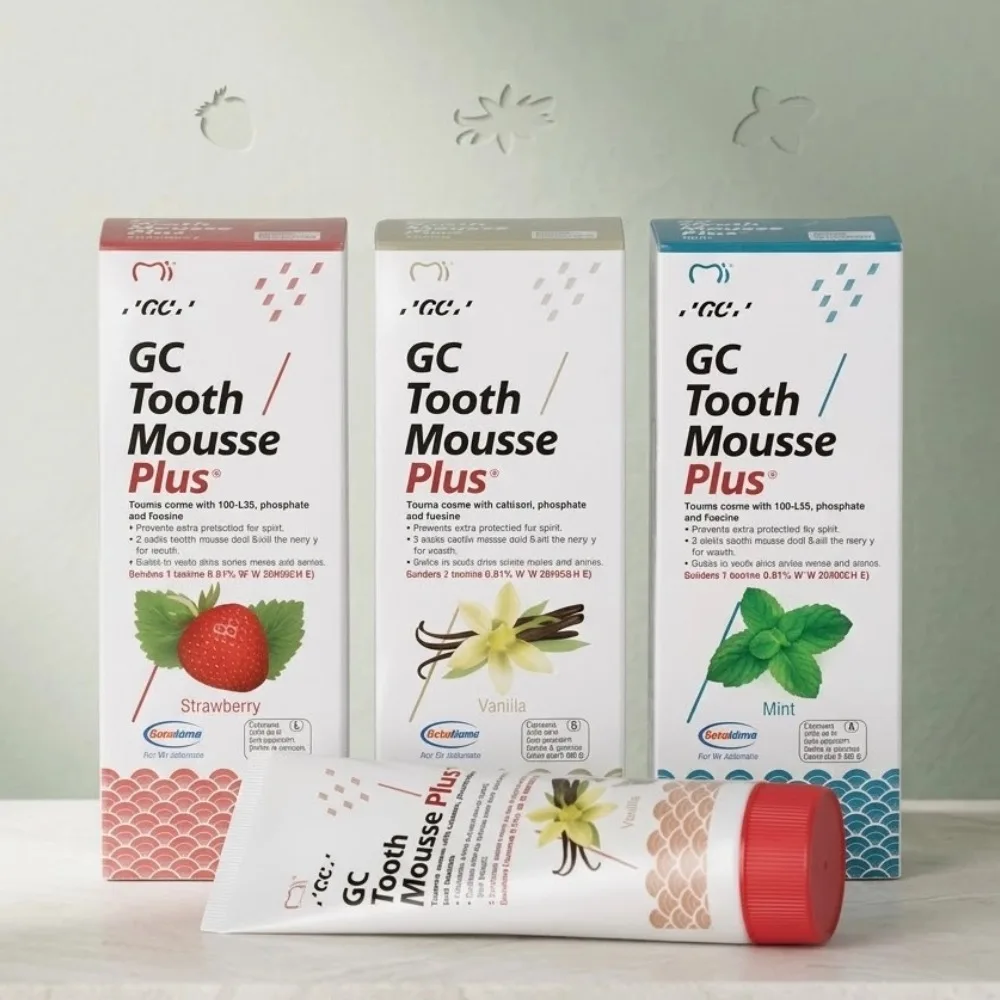Original GC Tooth Mousse Plus Dental Oral Care Teeth Protection Solid Topical Creme Anti-cavity Fluoride Paste Children Adults