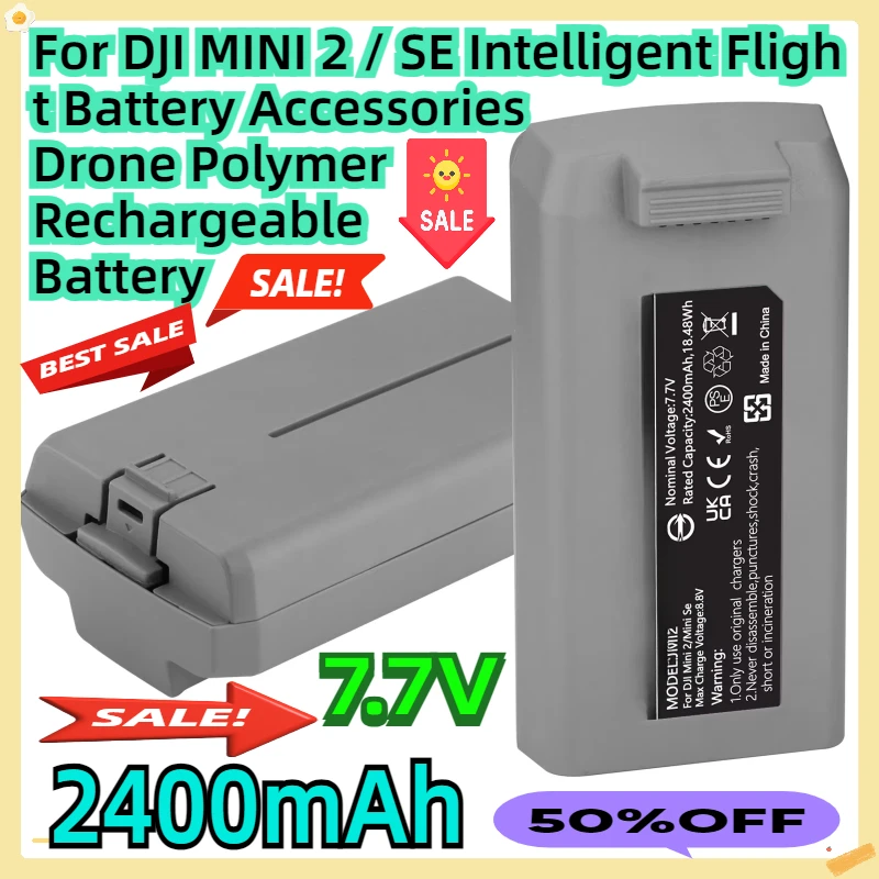 For DJI MINI 2 / SE Intelligent Flight Battery Accessories 2400mAh Drone Polymer Rechargeable Battery