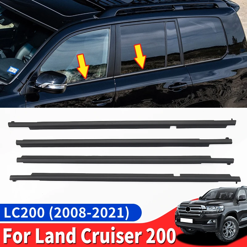 

For 2008-2021 2020 2019 2018 Toyota Land Cruiser 200 Car Window outside Layering LC200 FJ200 Exterior Accessories Sealant Strip