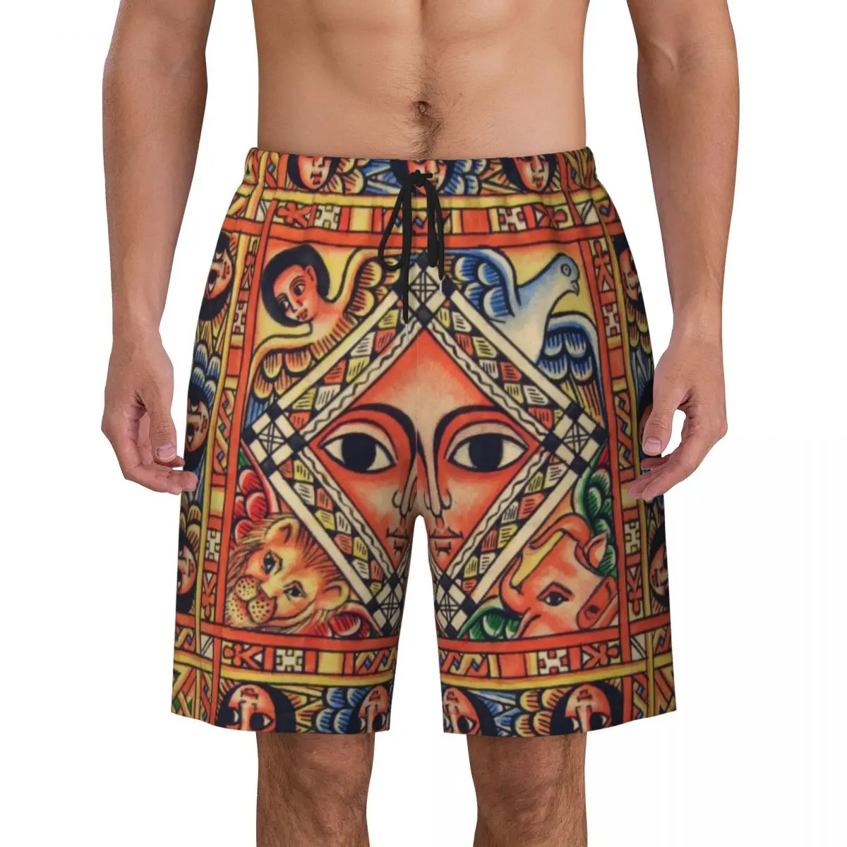 Äthiopische alte Kunstdruck Herren Badehose schnell trocknen Beach wear Beach Board Shorts Boards horts