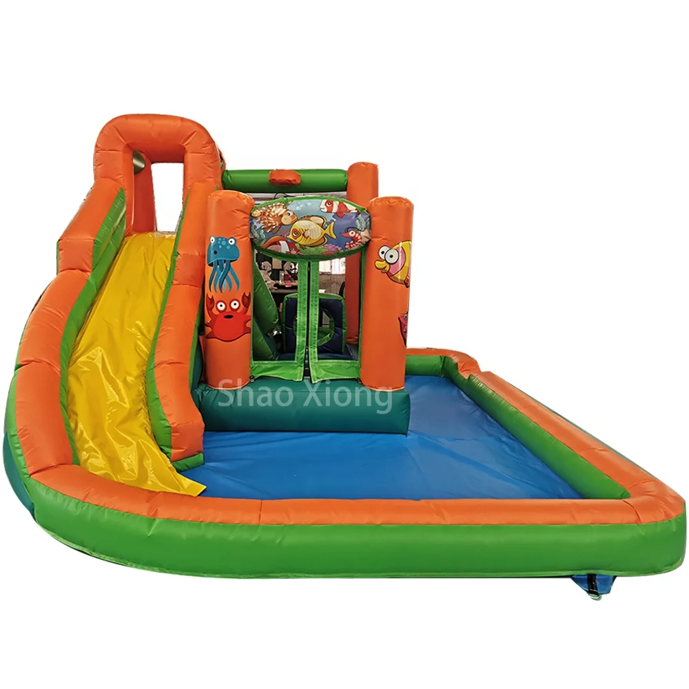 

Children Princess Jumper Inflatable Water Slide Bouncy Castle Combo Inflatable Bouncer With Water Slide Pool