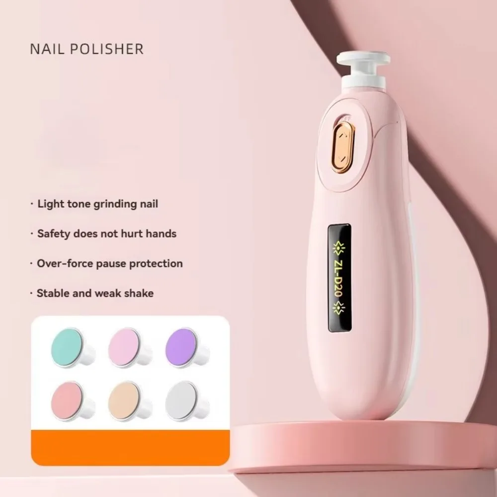 

Convenient Electric Baby Nail Trimmer Safety Child's Baby Nail Grinder Silent 6 Grinding Heads Newborn Nail Clippers Infants