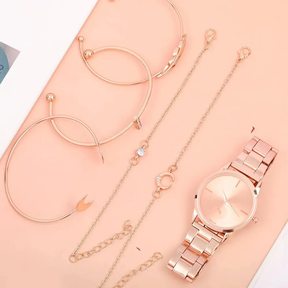 Women Watch Set Luxury Silver Dress Quartz Watch Bracelet Ladies Sports Wrist Watch Clock Gift Woman Relogio Feminino 2023