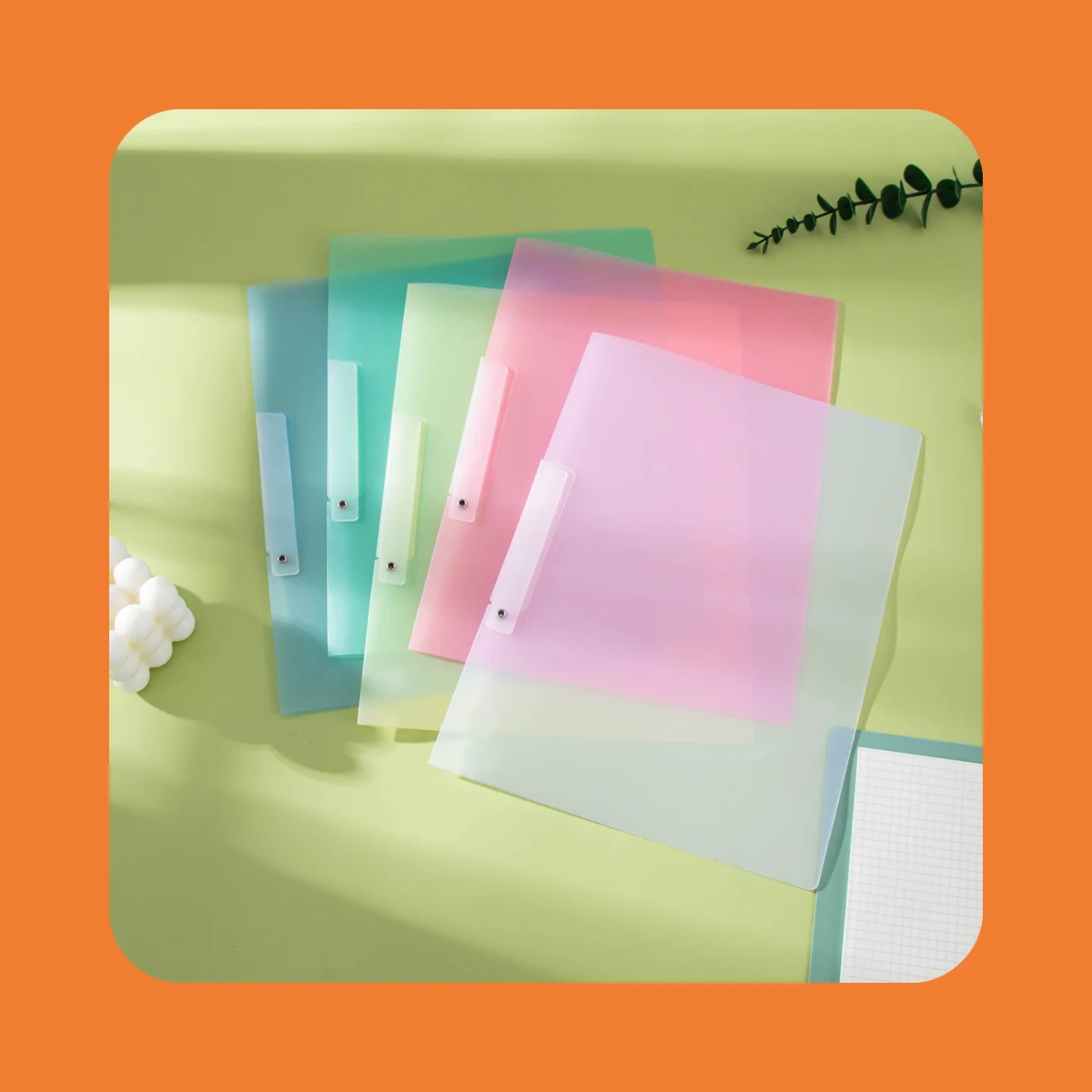 5-حزمة A4 الملونة الدورية شفافة سحب قضيب مجلدات الملفات Ins الجانب افتتاح سحب قضيب إدراج مجلدات المستندات الصفحة #3