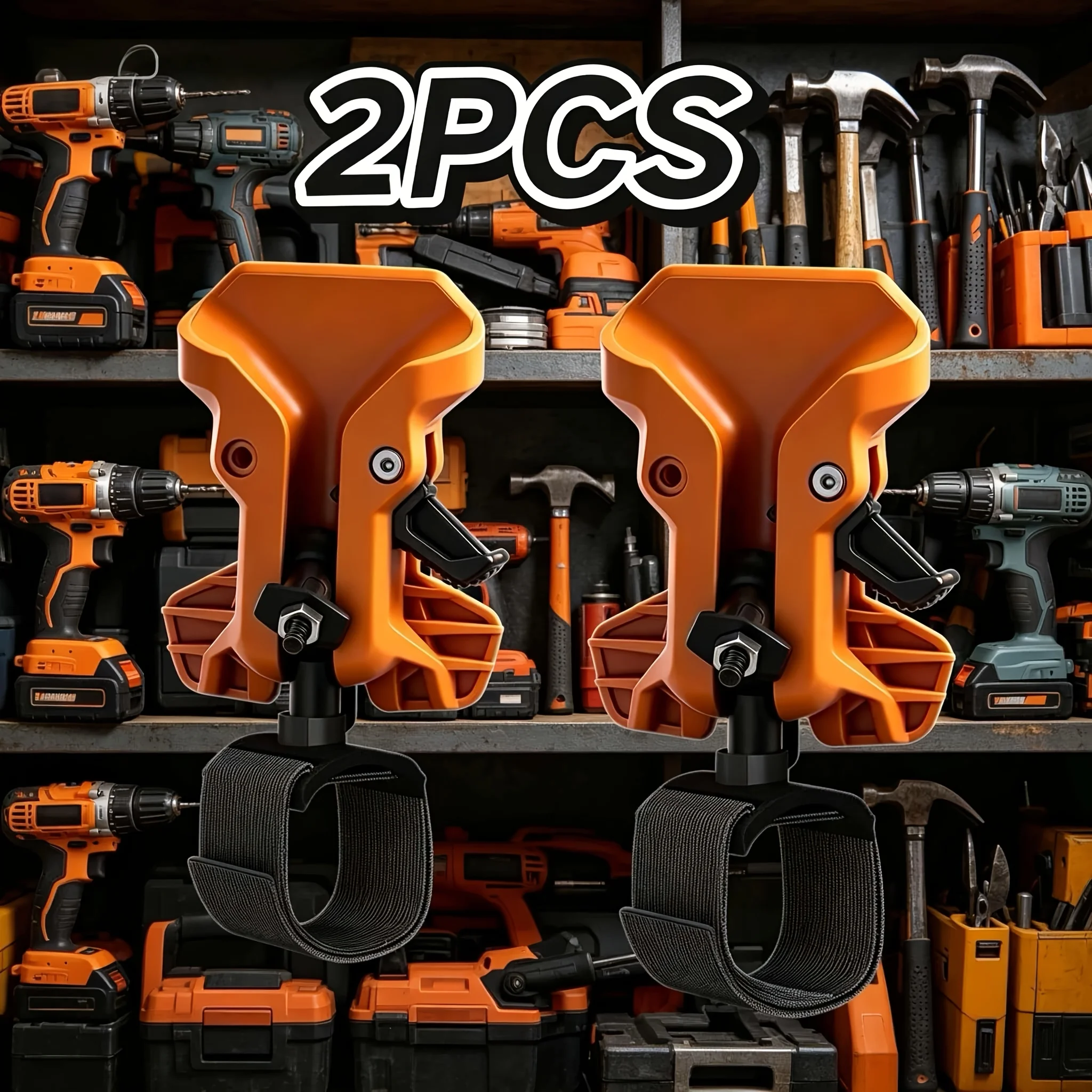 2pcs Self Locking Quick Release Drill Belt Holster Clips Secure Holder Electricians Altitude Maintenance Tool Storage Accessory