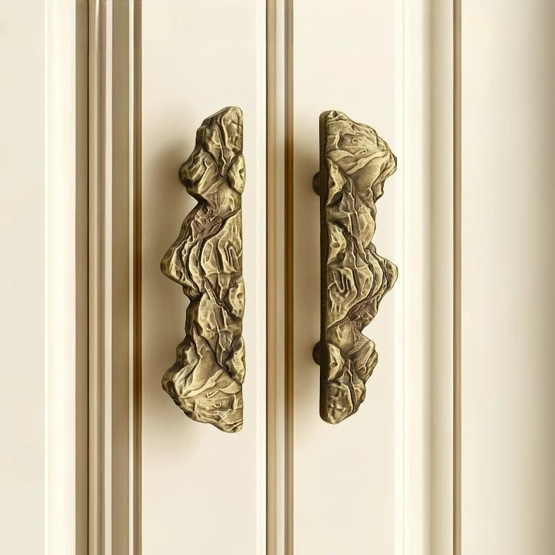 Light Luxury Retro Cabinet Brass Handle Creative High-end Foyer Bedside Wine Clothes Bookshelf Drawer Handle