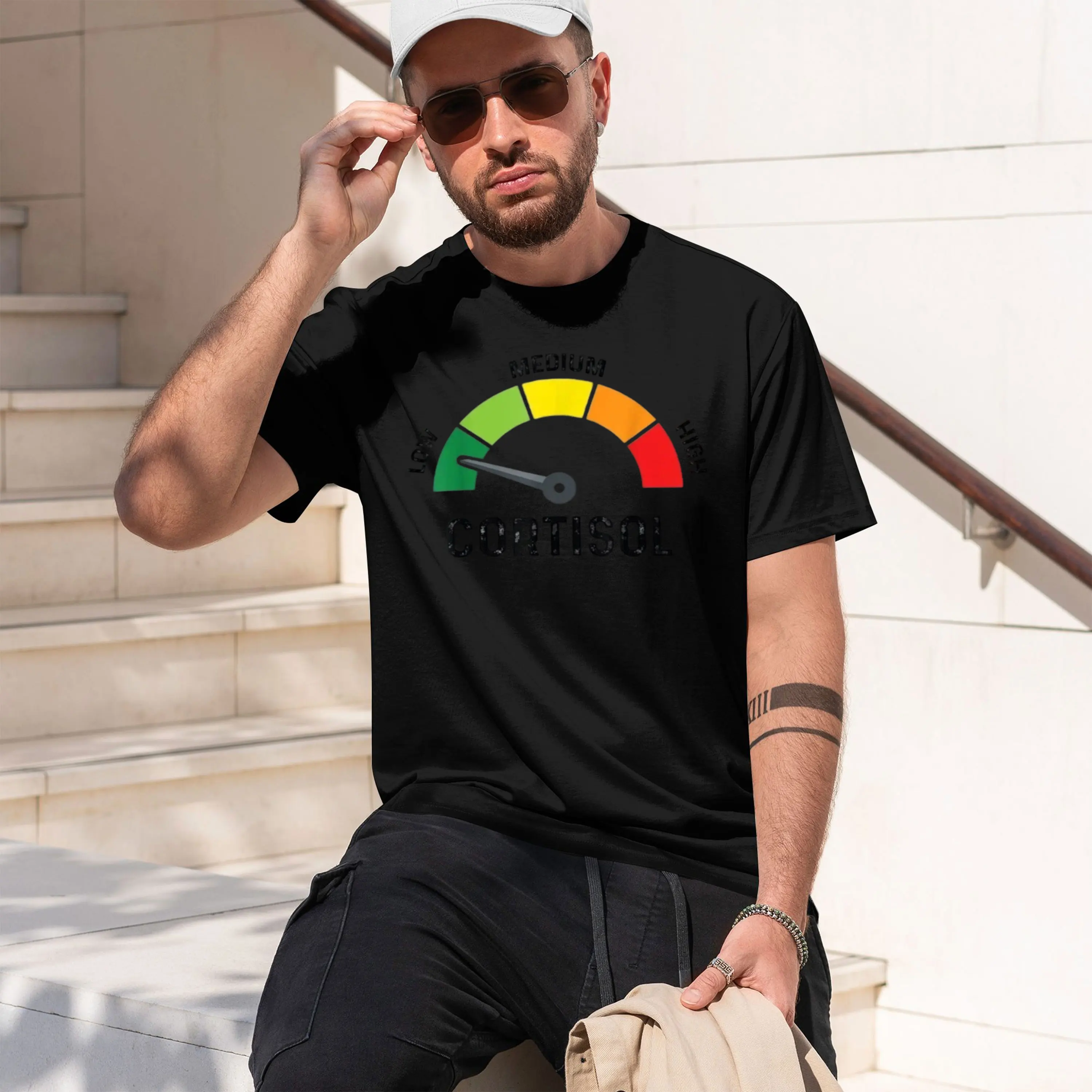 2026 New Model Low Cortisol Levels V T-shirt for Men Women 100% Cotton T Shirts Short Sve Tops P803