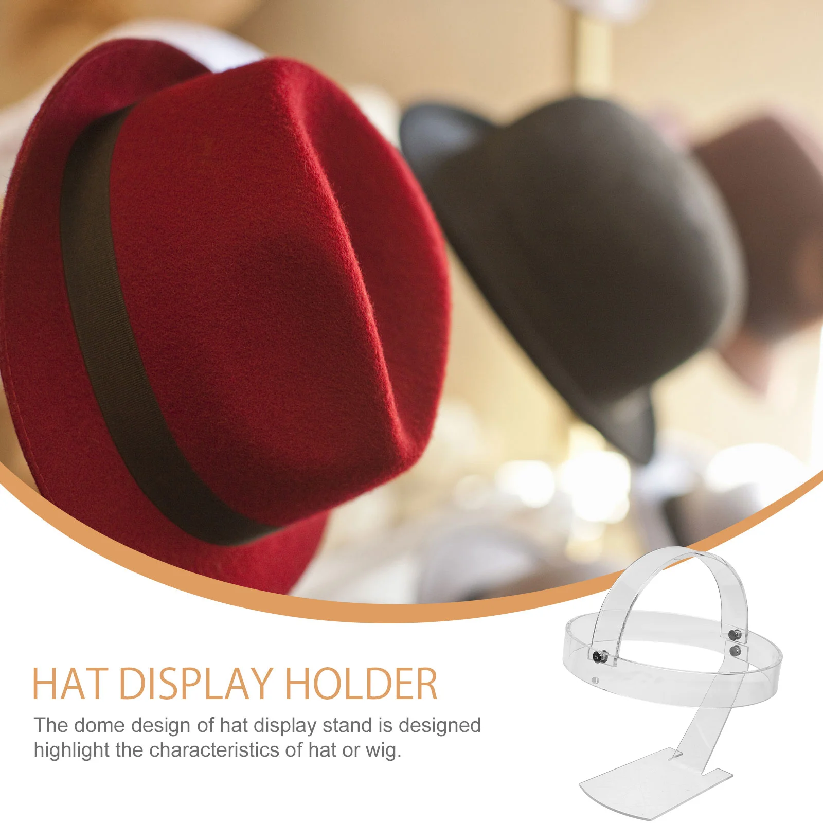 

Clear Acrylic Hat Display Stand For Shop Home Holder Rack Organizer Acrylic Stand Hat Display Holder