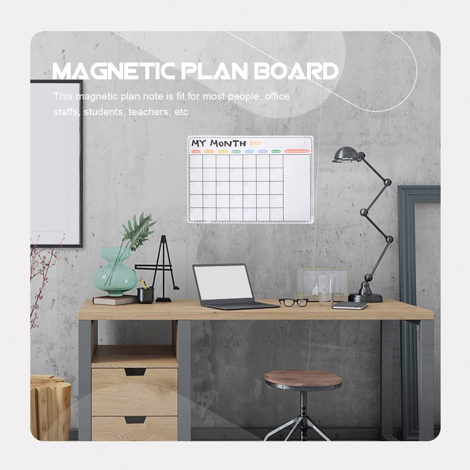 

Magnetic Whiteboard for Fridge Pet Message Note Monthly Planner Schedule Board Calendar Dry Erase Marker Compatible High Gloss