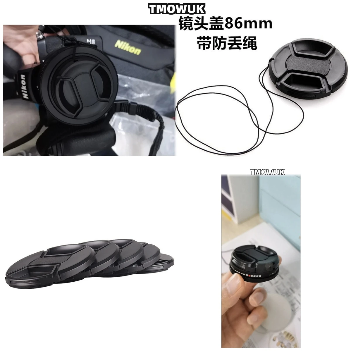 

For FUJIFILM X-Pro1 X-T60 X-A3 X-H2S X-S20 X-E5 X-T4 X-M5 X-T100 X-T30 Mark II Camera Lens Cap Protective Cover Center Pinch Sna