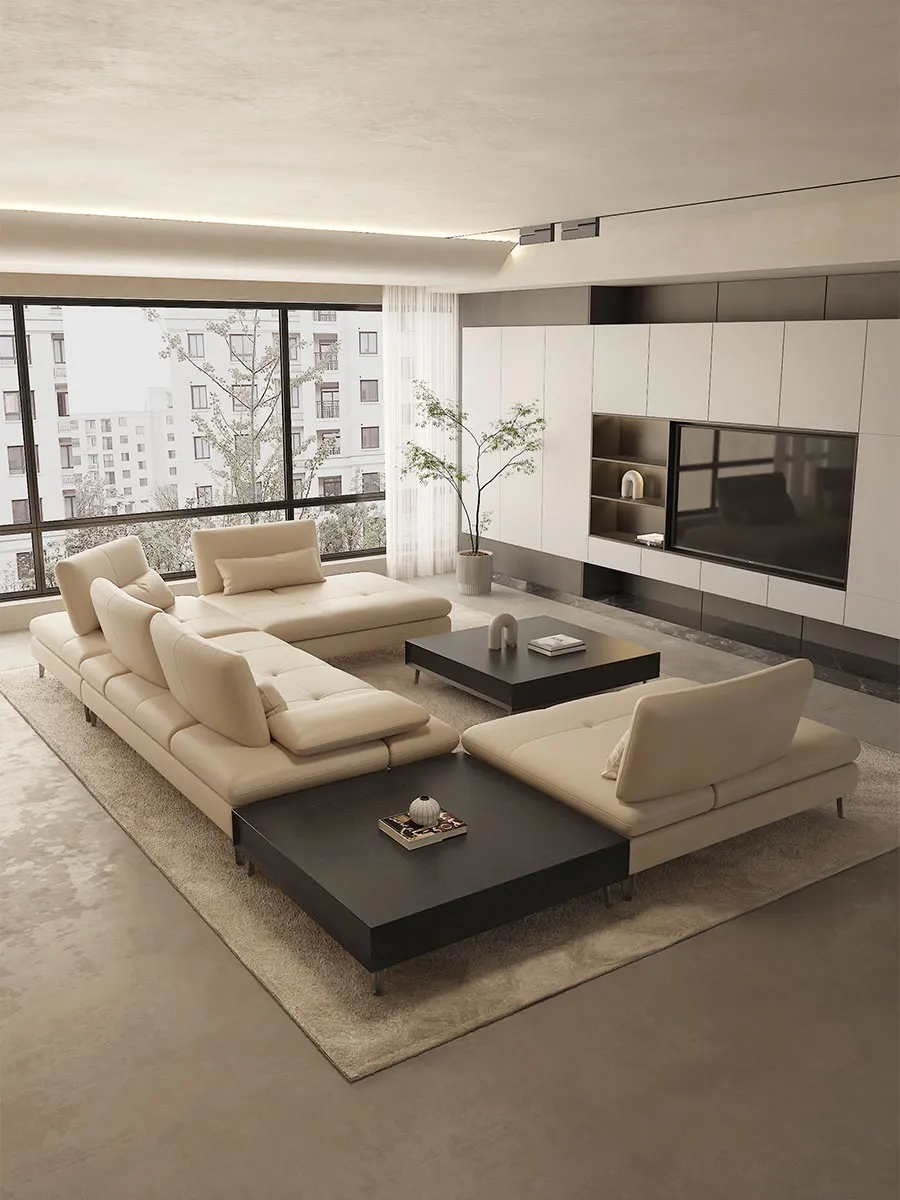 NEW Leather sofa moves back and forth Italian style