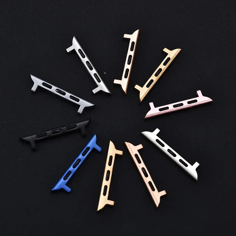 2/4/6pcs Connector For Apple Watch band Series 10 9 8 7 6 5 4 3 SE 44/40mm 42mm 41mm 46mm 45mm Metal Adapter iwatch Ultra2 49mm